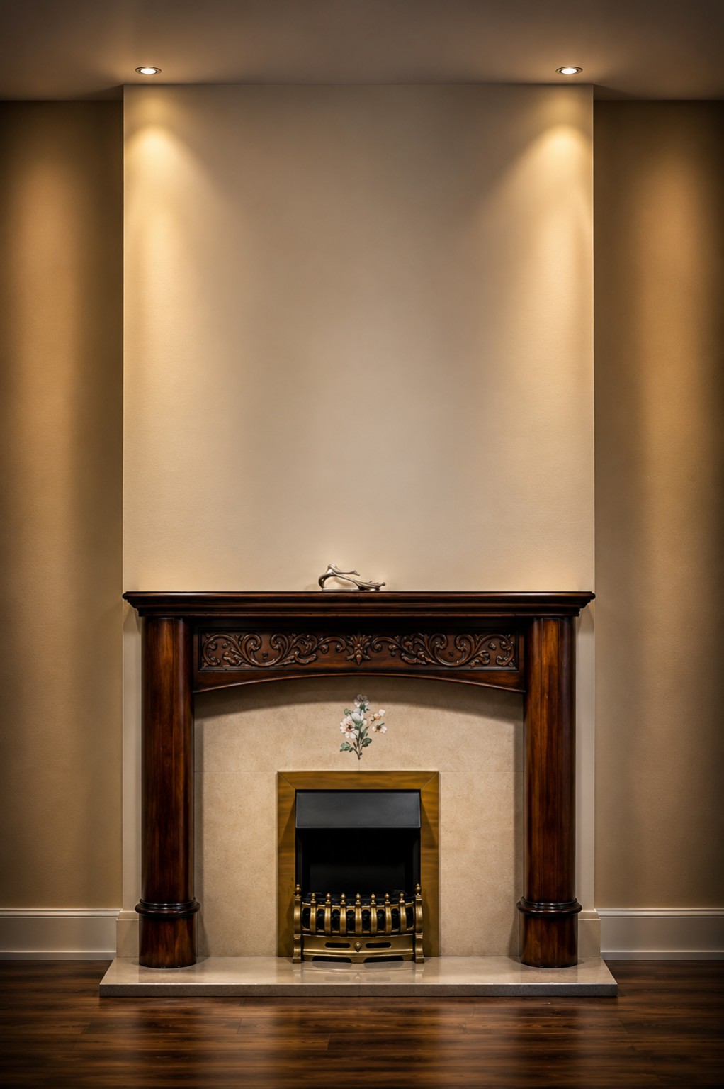 Fireplace feature wall after professional painting