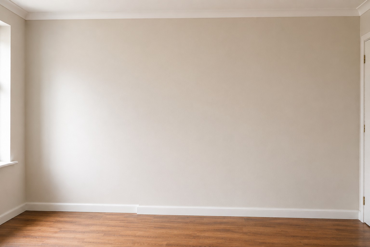 Smooth finished wall after painting