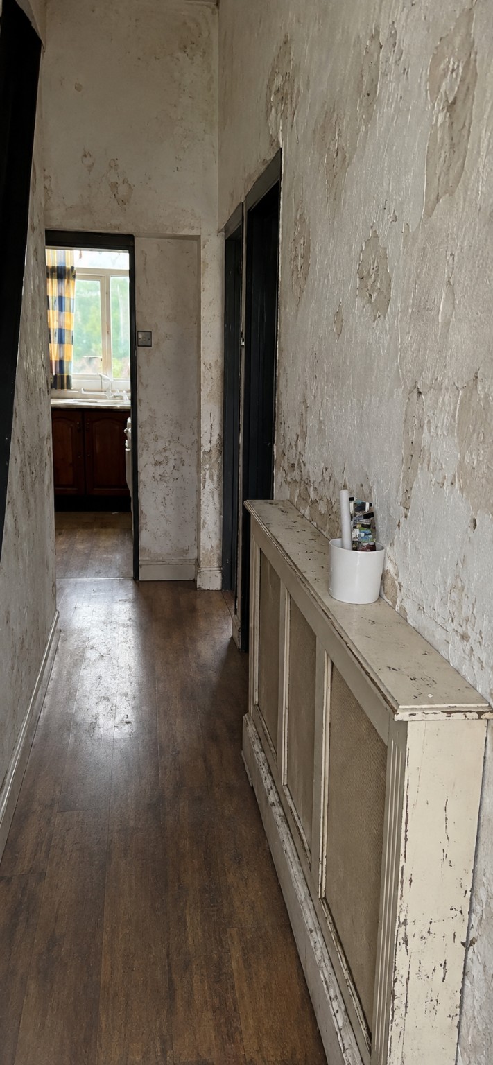 Hallway before painting and decorating